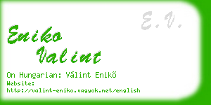 eniko valint business card